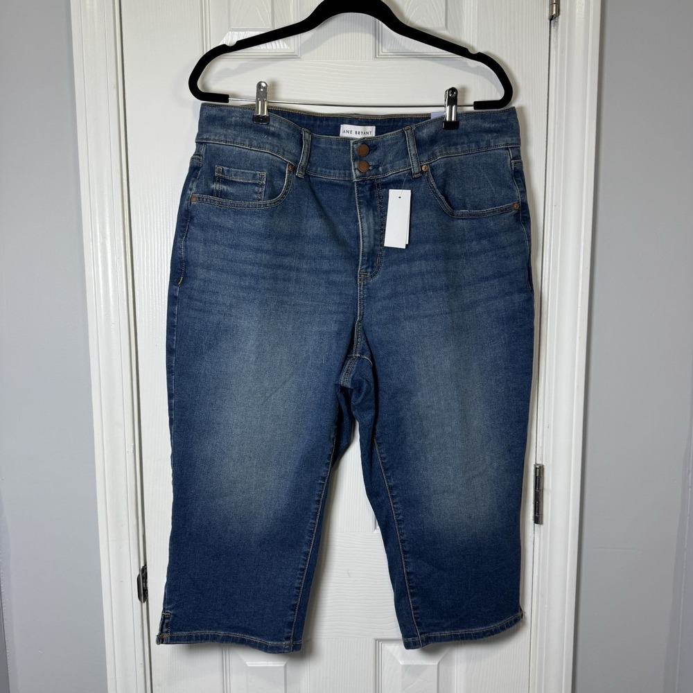Lane Bryant Skinny Pedal Crop Jeans Womens Size 18 18" Inseam Capri NWT
